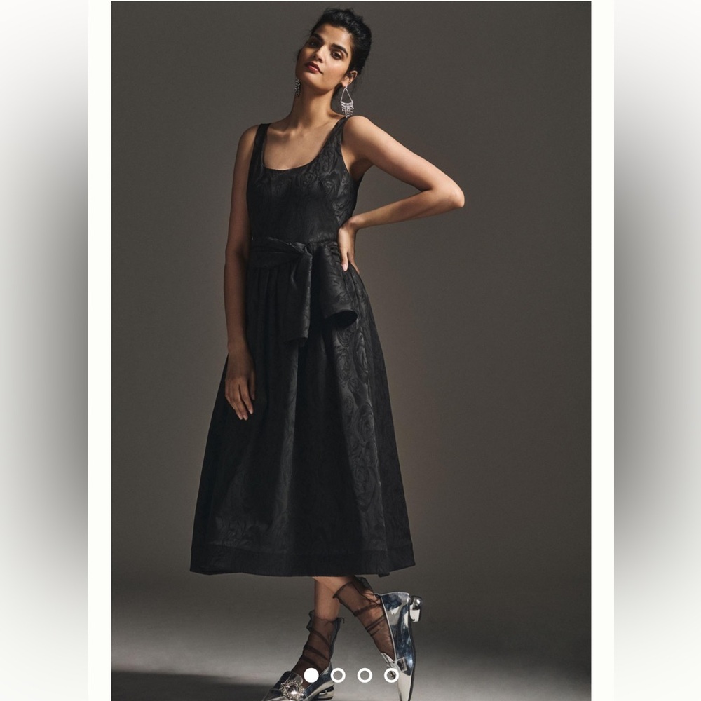 Anthropologie Shoshanna Jacquard Dress Size 10 Black NWT
